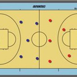 Magnetisch Coachbord Basketbal 60x45cm