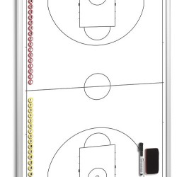 Magnetisch Coachbord Basketbal Enkelzijdig 60x90cm